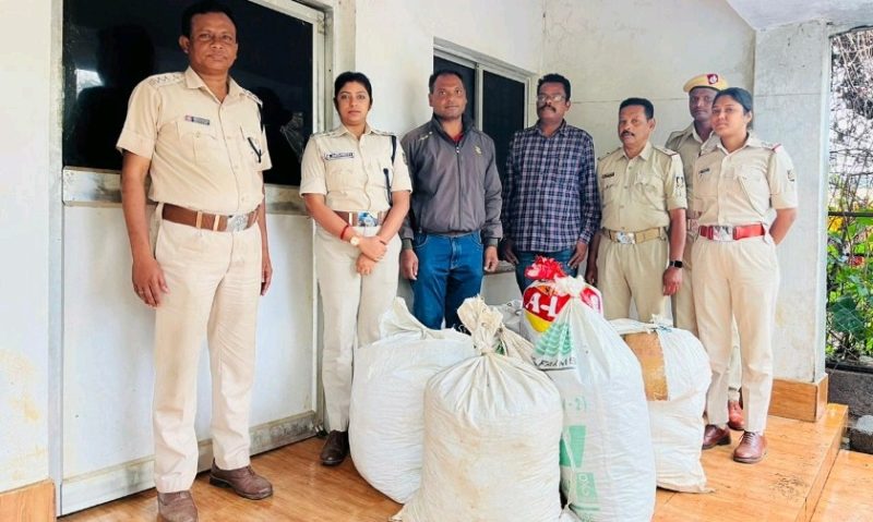 ଚୋରା ଗଞ୍ଜେଇ ଚାଲାଣ ହେବା ପୁର୍ବରୁ ମାଡି ବସିଲା ପୋଲିସଜବତ କଲା ୧୩୫ କେଜି