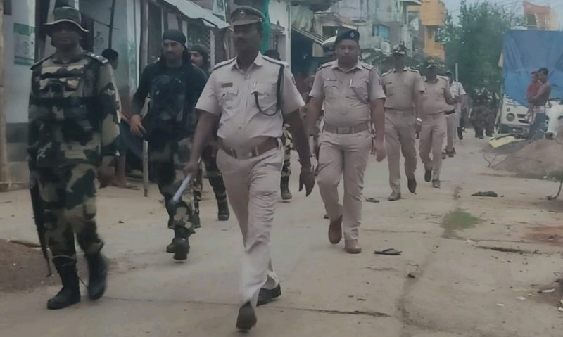 ନିର୍ବାଚନ ପରବର୍ତ୍ତୀ ଆଇନ ଶୃଙ୍ଖଳା ରକ୍ଷା ପାଇଁ ବେଲଗୁଣ୍ଠା ପୋଲିସ ର ଫ୍ଲଗ ମାର୍ଚ୍ଚ